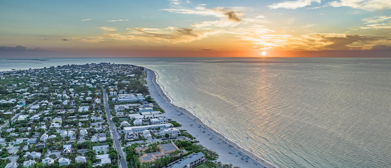 An aerial view of Bean Point