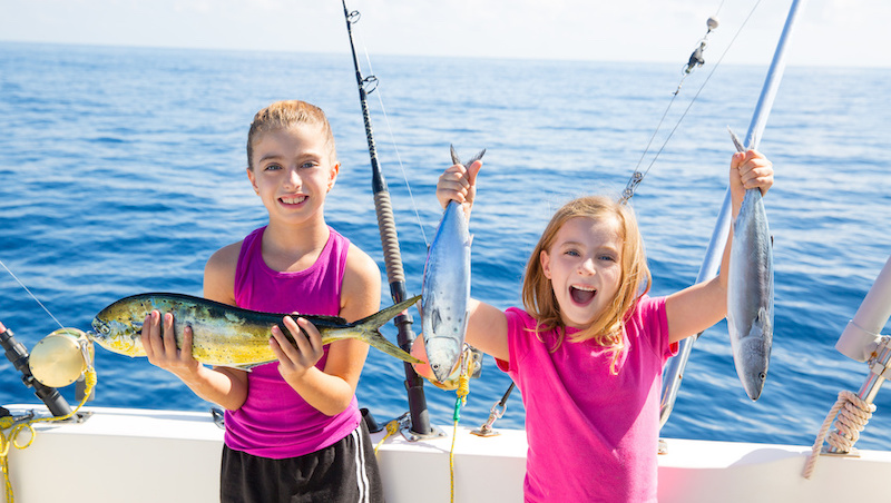 Kids fishing on Anna Maria Island